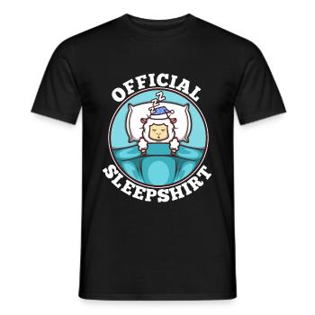 Official sleepshirt Sheep - Männer T-Shirt - Schwarz - Vorne - AI Model Male 178 light (178cm)