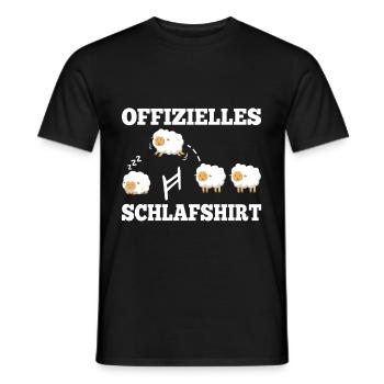 Offizielles schlafshirt Schaf - Männer T-Shirt - Schwarz - Vorne - AI Model Male 178 light (178cm)