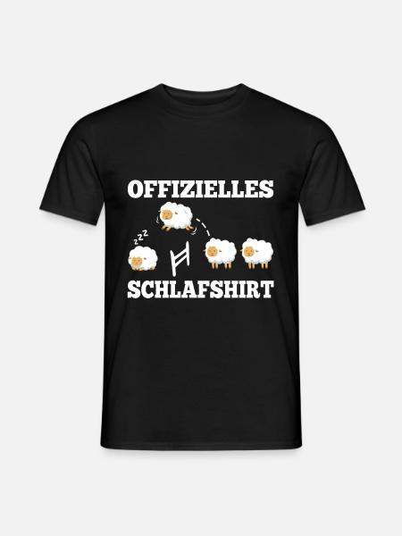 Offizielles schlafshirt Schaf - Männer T-Shirt - Schwarz