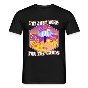 Im just here for the candy - Men's T-Shirt - black - Front - AI Model Male 178 light (178cm)