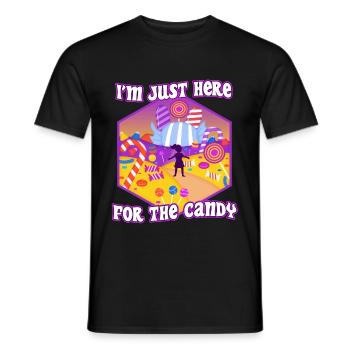 Im just here for the candy - Men's T-Shirt - black - Front - AI Model Male 178 light (178cm)