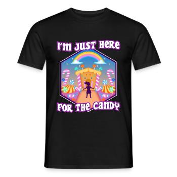 Im just here for the candy - Men's T-Shirt - black - Front - AI Model Male 178 light (178cm)