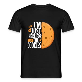 im just here for the cookies - Men's T-Shirt - black - Front - AI Model Male 178 light (178cm)