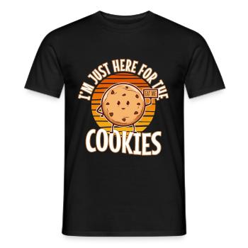 im just here for the cookies - Men's T-Shirt - black - Front - AI Model Male 178 light (178cm)