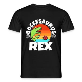 Boccesaurus Rex - Men's T-Shirt - black - Front - AI Model Male 178 light (178cm)