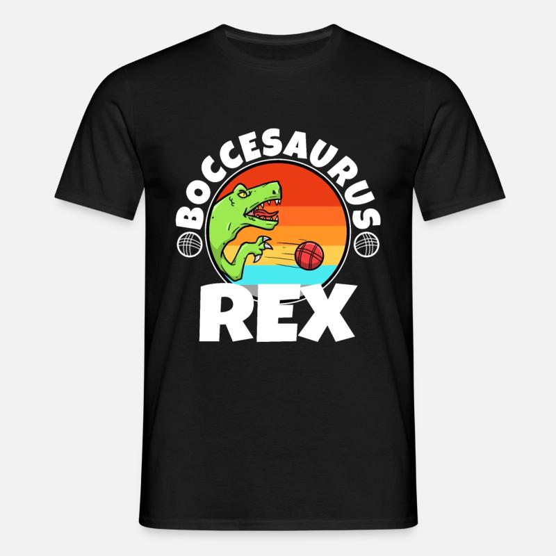 Boccesaurus Rex - Männer T-Shirt - Schwarz