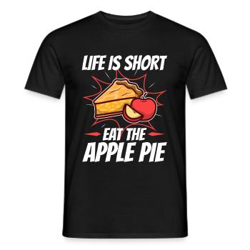 La vie est courte manger le gâteau - T-shirt homme - noir - Devant - AI Model Male 178 light (178cm)