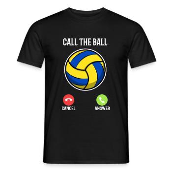 Appelez le ballon volleyball - T-shirt homme - noir - Devant - AI Model Male 178 light (178cm)