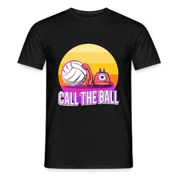 Appelez le ballon volleyball - T-shirt homme - noir - Devant - AI Model Male 178 light (178cm)