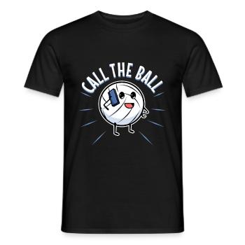 Appelez le ballon volleyball - T-shirt homme - noir - Devant - AI Model Male 178 light (178cm)
