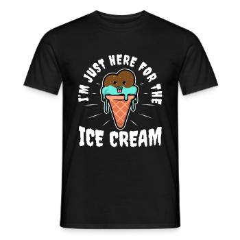 Im just here for the ice cream - Männer T-Shirt - Schwarz - Vorne - AI Model Male 178 light (178cm)