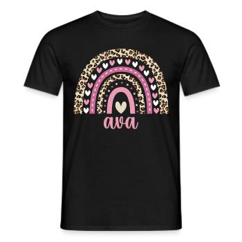 Ava Regenbogen Name Geburtstag Ava - Männer T-Shirt - Schwarz - Vorne - AI Model Male 178 light (178cm)