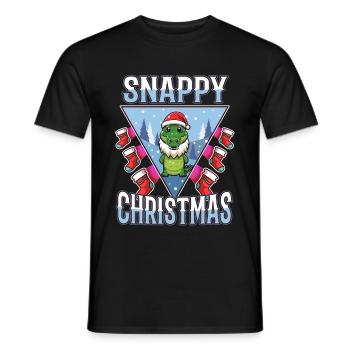 Snappy christmas - Men's T-Shirt - black - Front - AI Model Male 178 light (178cm)