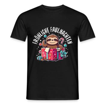 Fröhliche Faulnachten - Männer T-Shirt - Schwarz - Vorne - AI Model Male 178 light (178cm)