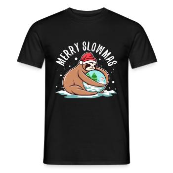 Merry Slowmas - Männer T-Shirt - Schwarz - Vorne - AI Model Male 178 light (178cm)