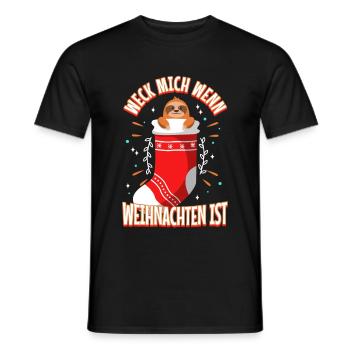 Weck mich auf wenn es Weihnachten ist - Männer T-Shirt - Schwarz - Vorne - AI Model Male 178 light (178cm)