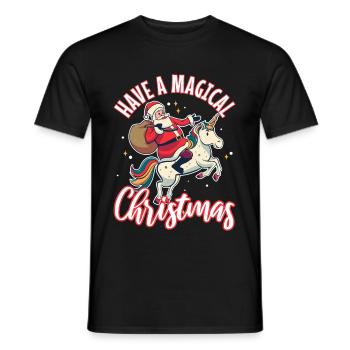 Have a magical christmas - Men's T-Shirt - black - Front - AI Model Male 178 light (178cm)