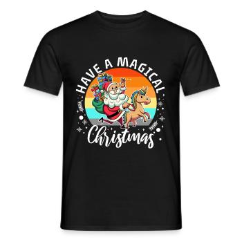 Have a magical christmas - Men's T-Shirt - black - Front - AI Model Male 178 light (178cm)