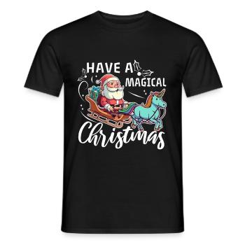 Have a magical christmas - Men's T-Shirt - black - Front - AI Model Male 178 light (178cm)