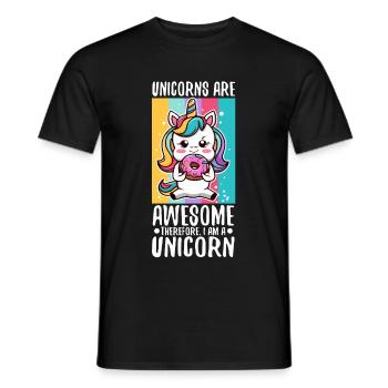 100 magical days of school - Men's T-Shirt - black - Front - AI Model Male 178 light (178cm)