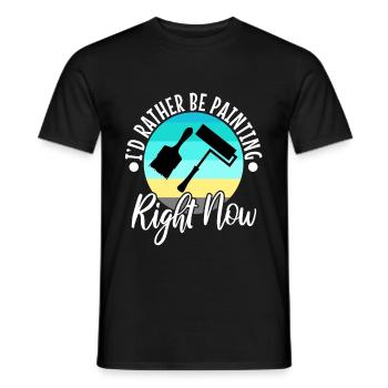 je préfère peindre - T-shirt homme - noir - Devant - AI Model Male 178 light (178cm)
