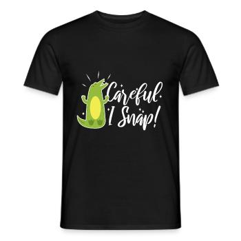 Careful i snap alligator - Men's T-Shirt - black - Front - AI Model Male 178 light (178cm)