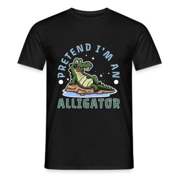 Pretend I'm An Alligator - Men's T-Shirt - black - Front - AI Model Male 178 light (178cm)