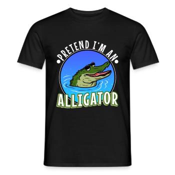 Pretend I'm An Alligator - Men's T-Shirt - black - Front - AI Model Male 178 light (178cm)