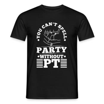 You can't spell party without pt - Männer T-Shirt - Schwarz - Vorne - AI Model Male 178 light (178cm)