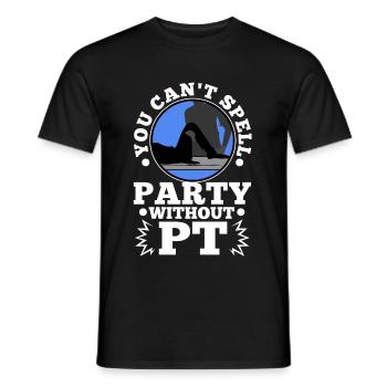 You can't spell party without pt - Männer T-Shirt - Schwarz - Vorne - AI Model Male 178 light (178cm)