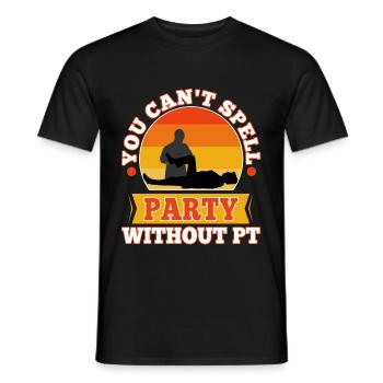 You can't spell party without pt - Männer T-Shirt - Schwarz - Vorne - AI Model Male 178 light (178cm)