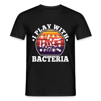 I play with bacteria - Men's T-Shirt - black - Front - AI Model Male 178 light (178cm)