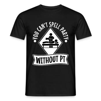 You can't spell party without pt - Männer T-Shirt - Schwarz - Vorne - AI Model Male 178 light (178cm)