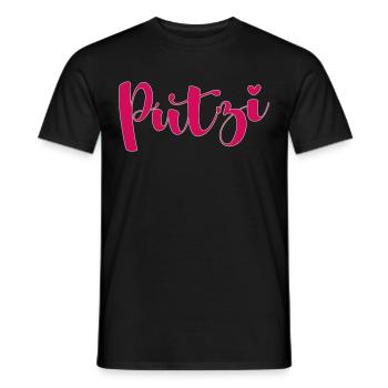 Saint-Valentin Saint-Valentin amour Putzi amusant drôle - T-shirt homme - noir - Devant - AI Model Male 178 light (178cm)