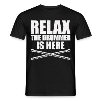 Batteur - T-shirt homme - noir - Devant - AI Model Male 178 light (178cm)