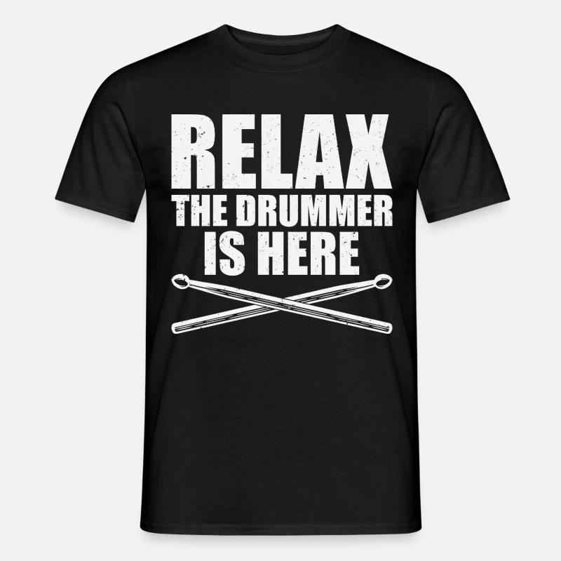 Drummer - Männer T-Shirt - Schwarz