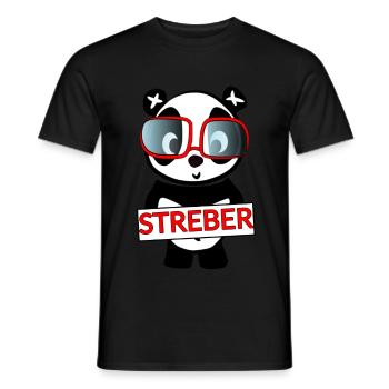 Nerd Panda Shirt Nerd Learning Pupils - T-shirt homme - noir - Devant - AI Model Male 178 light (178cm)