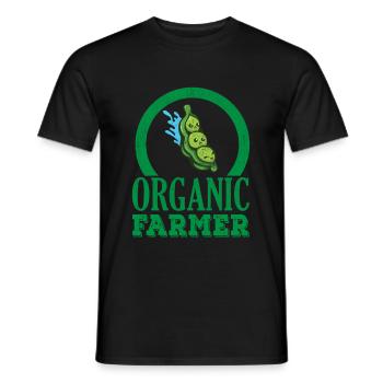 Agriculteur biologique Agriculteur biologique Eco durable Bio - T-shirt homme - noir - Devant - AI Model Male 178 light (178cm)