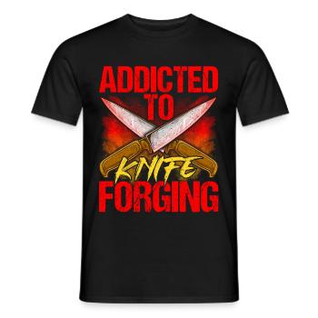 Messermacher Schmied Messer Schmiede Hobby Beruf - Männer T-Shirt - Schwarz - Vorne - AI Model Male 178 light (178cm)