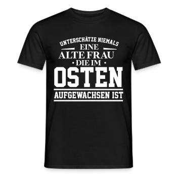 Osten DDR Ostalgie Frau Muttertag Frauentag Idee - Männer T-Shirt - Schwarz - Vorne - AI Model Male 178 light (178cm)