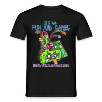 FPV Drone Pilot RC Racing Freestyle Drones - Men's T-Shirt - black - Front - AI Model Male 178 light (178cm)