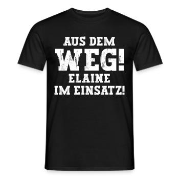 Elaine Lustiger Spruch Vorname Name Elaine - Männer T-Shirt - Schwarz - Vorne - AI Model Male 178 light (178cm)