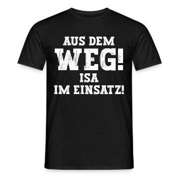 Isa Lustiger Spruch Vorname Name Isa - Männer T-Shirt - Schwarz - Vorne - AI Model Male 178 light (178cm)