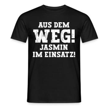 Jasmin Lustiger Spruch Vorname Name Jasmin - Männer T-Shirt - Schwarz - Vorne - AI Model Male 178 light (178cm)