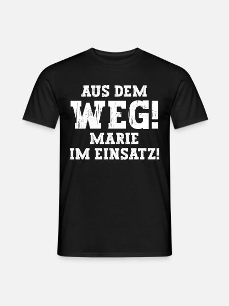 Marie Lustiger Spruch Vorname Name Marie - Männer T-Shirt - Schwarz