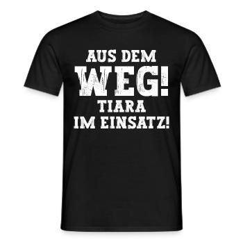 Tiara Lustiger Spruch Vorname Name Tiara - Männer T-Shirt - Schwarz - Vorne - AI Model Male 178 light (178cm)