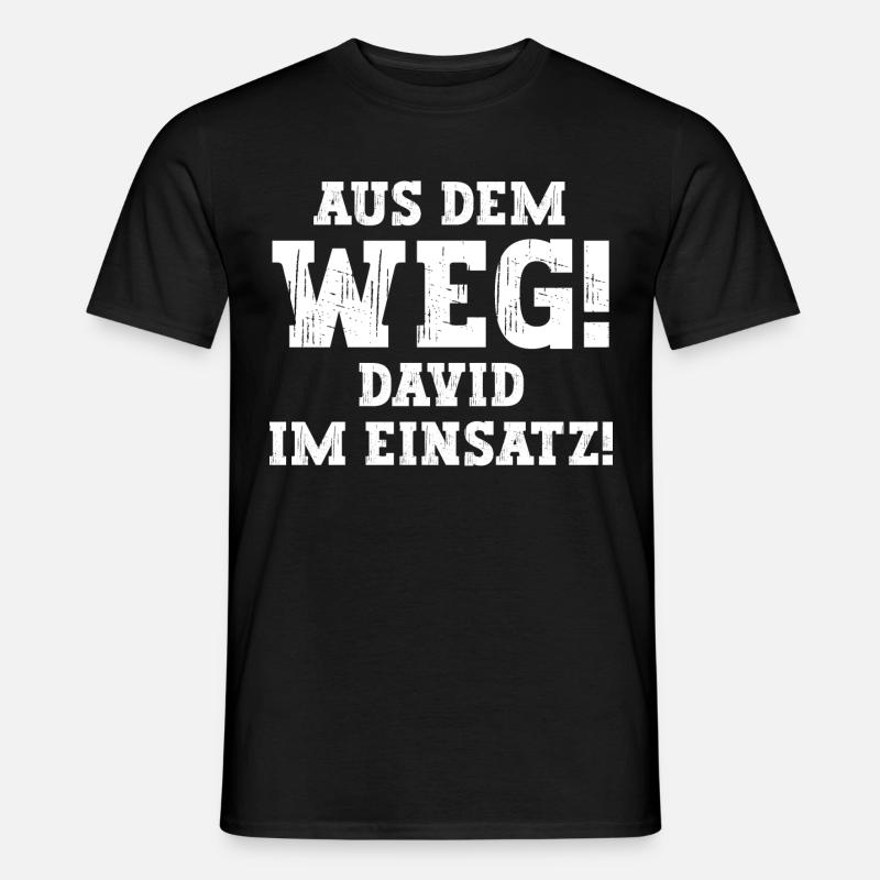 David Lustiger Spruch Vorname Name David - Männer T-Shirt - Schwarz