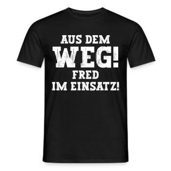 Fred Lustiger Spruch Vorname Name Fred - Männer T-Shirt - Schwarz - Vorne - AI Model Male 178 light (178cm)