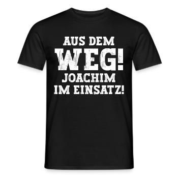 Joachim Lustiger Spruch Vorname Name Joachim - Männer T-Shirt - Schwarz - Vorne - AI Model Male 178 light (178cm)