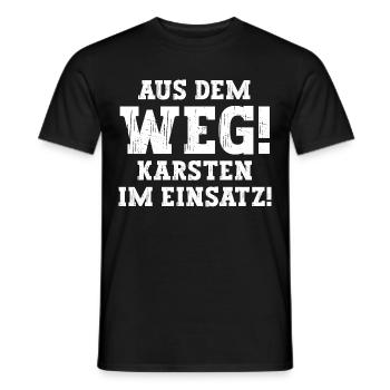 Karsten Lustiger Spruch Vorname Name Karsten - Männer T-Shirt - Schwarz - Vorne - AI Model Male 178 light (178cm)